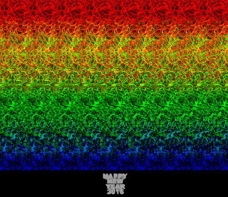 Happy new year 2015 - stereogram (autostereogram) creates the illusion of a 3D imageの写真素材