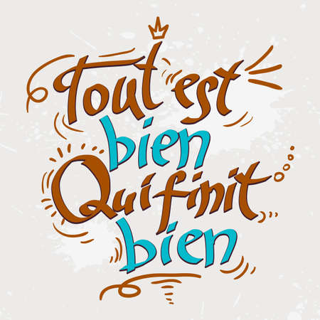 Hand drawn text lettering with Quotationsのイラスト素材