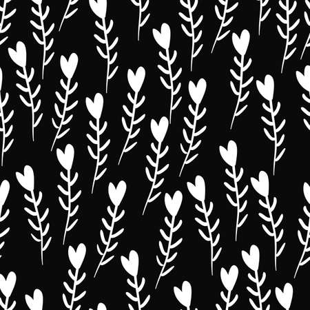 Cute valentine's seamless pattern with heartsのイラスト素材
