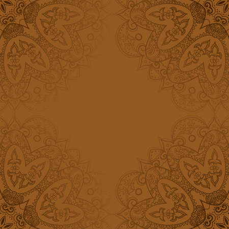 Vintage template Oriental circle backgroundのイラスト素材