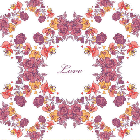 Vintage roses seamless patternのイラスト素材