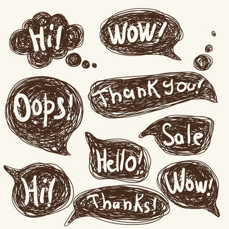 Comics dialog bubblesのイラスト素材