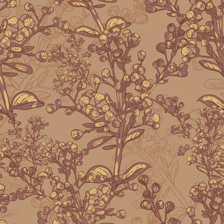 Floral ornament with branches in vintage styleのイラスト素材