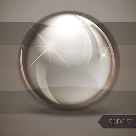 Glass glossy sphereのイラスト素材