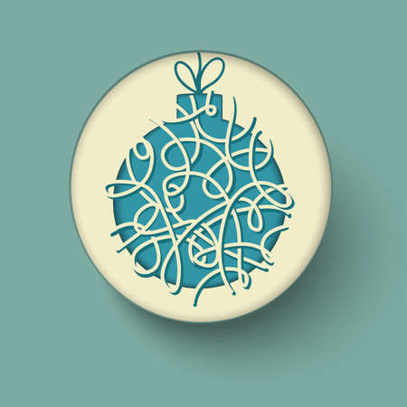 Christmas decorations in vintage styleのイラスト素材