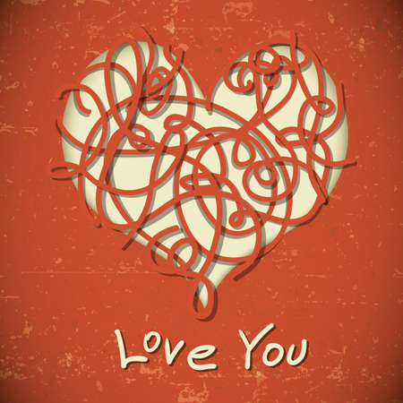 Heart in vintage styleのイラスト素材