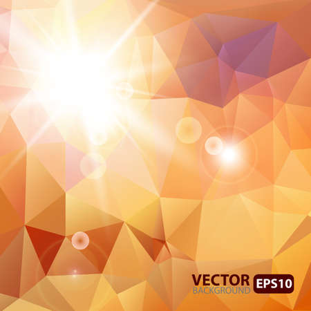 Retro triangle background  with sunburst flareのイラスト素材