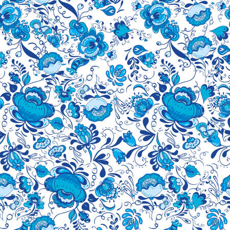 Seamless floral patternのイラスト素材