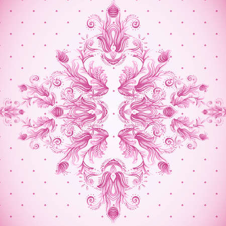 Seamless vintage background, baroque patternのイラスト素材
