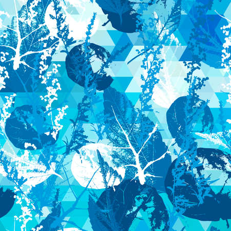 Abstract seamless pattern with leavesのイラスト素材