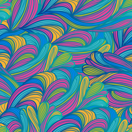 Seamless abstract pattern, waves background, wallpaperのイラスト素材