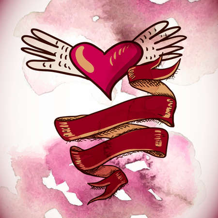  Hearts and Flowers Vector Illustrationのイラスト素材