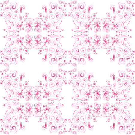 Seamless vintage background with hearts
