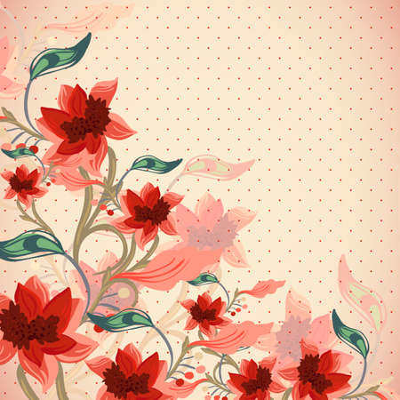  Wedding card or invitation with floral backgroundのイラスト素材