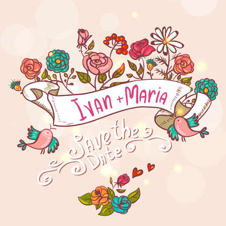 Floral Laurels, Ribbons, Wreaths Vectorのイラスト素材