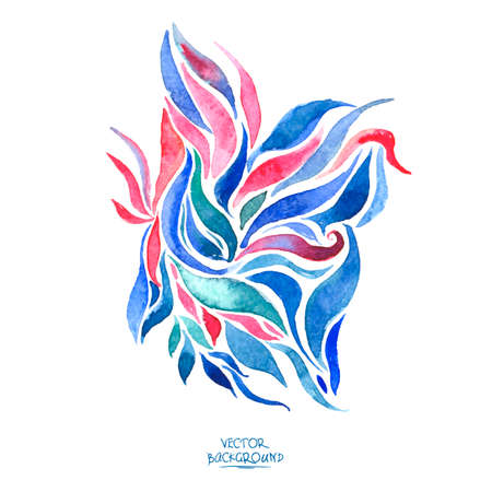 Abstract watercolor background with wavesのイラスト素材