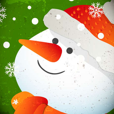Snowman illustration for Christmas designのイラスト素材