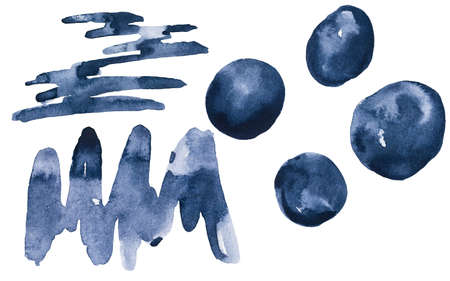 Abstract monochrome watercolor seamless patternの写真素材