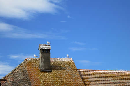 House in the medieval village of Nernier Haute-savoie France.の写真素材
