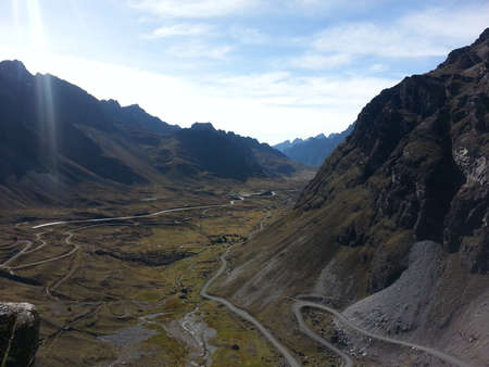 The Death Road in Yungas, Bolivia, South America.の写真素材