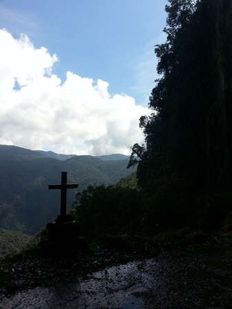 The Death Road in Bolivia, South America.の写真素材