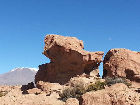 Stones in Altiplano desert, Bolivia in South America.の写真素材