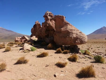 Stones in Altiplano desert, Bolivia in South America.の写真素材