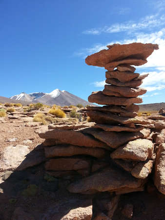 Stones in Altiplano desert, Bolivia in South America.の写真素材