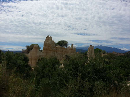 The organs of Ille on Tet, Pyrennes, Franceの写真素材