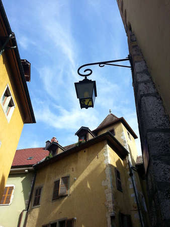 Street in city of Annecy, Haute-Savoie Franceの写真素材