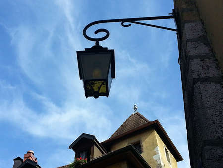 Street in city of Annecy, Haute-Savoie Franceの写真素材