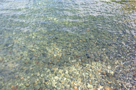 Stones in the leman lake, french Alps.の写真素材