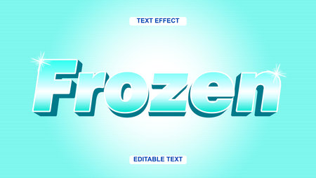 frozen 3d text effect editableのイラスト素材