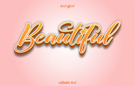 Beautiful editable 3d text effectのイラスト素材