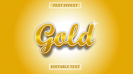 3d gold text effect editableのイラスト素材