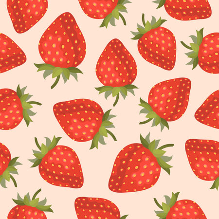 Strawberry Fruit Seamless Pattern