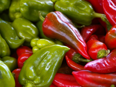 red and green peppers