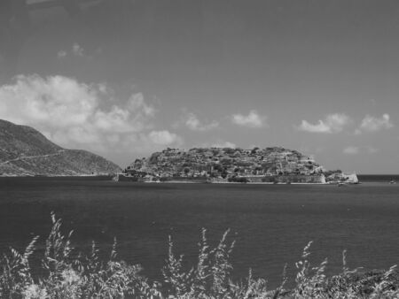 spinalonga island at the cretan coastの写真素材