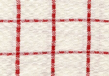 red chequered linen fabric background の写真素材