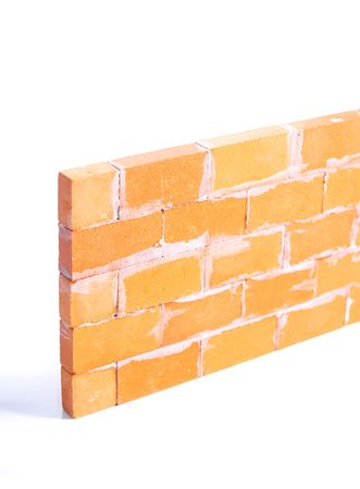 new brickwall with white background の写真素材