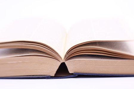 open book over white backgroundの写真素材