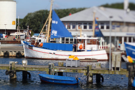 FEHMARN, GERMANY - SEPTEMBER 04: trawler in the harbor of burgstaaken, fehmarn, germany , Burgstaaken Harbor September 04, 2012 in Fehmarn, Germanyのeditorial素材