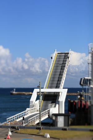 ferry terminal selective focusのeditorial素材