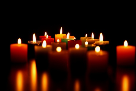 candles burning for loveの写真素材