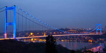 Fatih Sultan Mehmet Bridge at istanbul Turkey 2の写真素材
