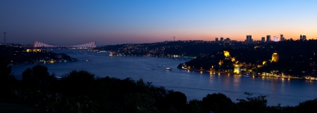 Bosphorus with Bosphorus Bridgeの写真素材