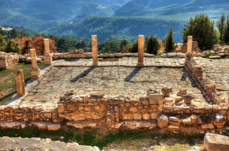 helios temple ancient Arykanda, HDR photographyのeditorial素材