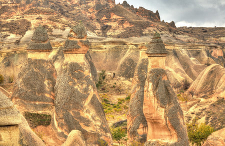 Famous cave city  Cappadocia at Turkey, HDR photographyのeditorial素材