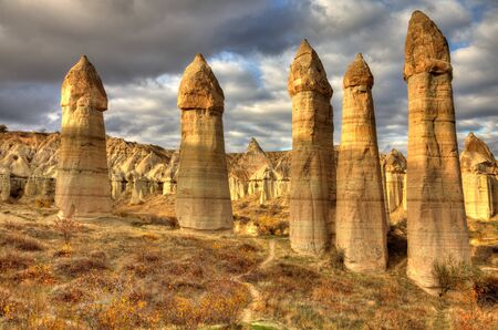 Famous cave city  Cappadocia at Turkey, HDR photographyのeditorial素材