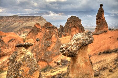 Famous cave city  Cappadocia at Turkey, HDR photographyのeditorial素材